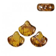 Ginko Leaf Bead kralen 7.5x7.5mm Medium topaz Rembrandt